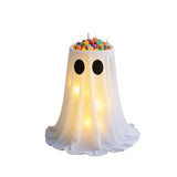 Halloween Decorations Light-Up Ghost Candy Bowl Stand Large Ghost Decor Cute Trick or Treat Candy Holder