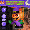 Pafu Halloween Holiday Decor Inflatable Pumpkin Blow up Lean Out of Window With Built-in LED Lights Inflatables Outdoor Decor
