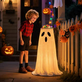 Halloween Decorations Light-Up Ghost Candy Bowl Stand Large Ghost Decor Cute Trick or Treat Candy Holder