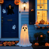 Halloween Decorations Light-Up Ghost Candy Bowl Stand Large Ghost Decor Cute Trick or Treat Candy Holder