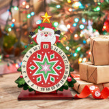Pafu DIY Diamond Painting Christmas Advent Calendar Wooden Desk Decoration Santa Claus Countdown Craft Kit with Stand
