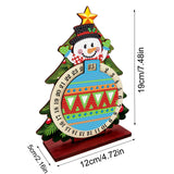 Pafu DIY Diamond Painting Christmas Advent Calendar Wooden Desk Decoration Santa Claus Countdown Craft Kit with Stand