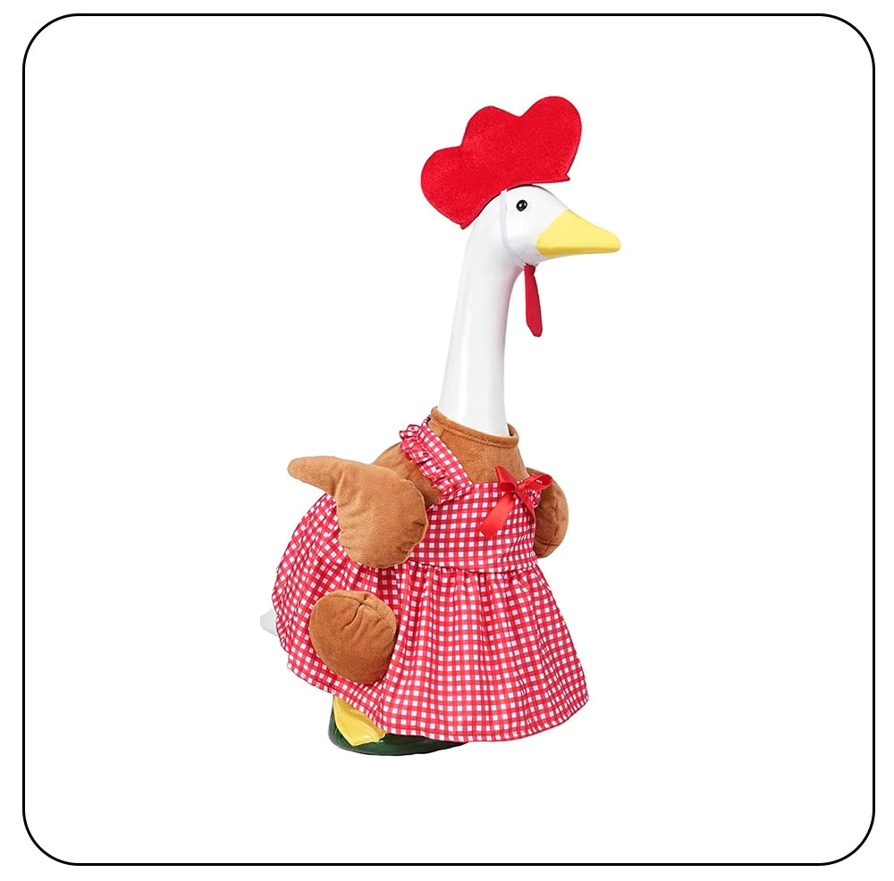 Pafu Harvest Holiday Yard Seasonal Ornament Farmhouse Porch Goose Decor Thanksgiving Turkey Costume 23 Inch Lawn Goose Outfit