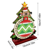 Pafu DIY Diamond Painting Christmas Advent Calendar Wooden Desk Decoration Santa Claus Countdown Craft Kit with Stand